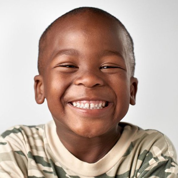 Portrait of happy, smiling child