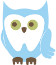 Animated blue owl