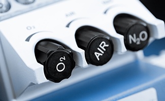 Various nitrous oxide machine dials