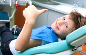 a child visiting their dentist